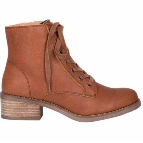 Dingo Woman's Leather Cognac Cow Girl Western Ankle Boots Sz 8 - Picture 1 of 11